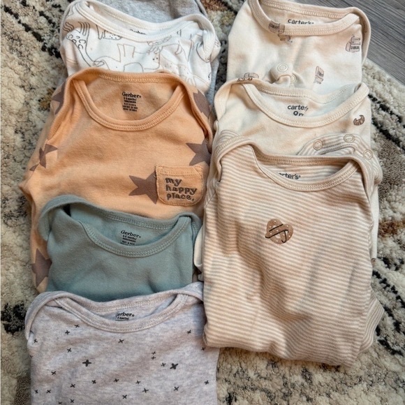 Just One You By Carters Other - Gerber Baby Bodysuits - Cream, Tan, Blue